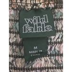 Wild Fable Long Sleeve Crop Top Size Medium ~ Brown, Pink Floral Photo 5