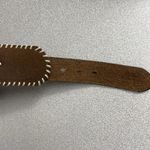 Nocona Belt Co Brown Leather Belt XL Silver Buckle Rhinestones Western Heavy Photo 9