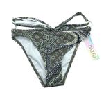 Sundazed Riley Bottom Bikini Swimsuit Green Paisley Print Size S Strappy Sides Photo 2