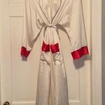 Victoria's Secret Vintage 80s Victoria’s Secret gold label pink barbiecore long robe, petite small Photo 0