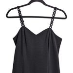 De Laru by Sheila Yen Black Spaghetti Straps Slit Evening Gown Dress XS/S (est.) Photo 1