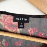 Torrid  Chiffon Lace Floral Bell Sleeve Babydoll Top 2X Sheer Whimsigoth Romanic Photo 7