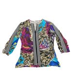 Joseph Ribkoff Size 2 Stretch Jacket Zips Light Weight Animal and abstract print Photo 3