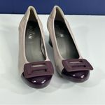 Hogan Taupe and Brown Mid Height Block Heel Pumps Size 36.5 or US 6.5 Photo 1