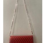 Badgley Mischka NEW Studio Crossbody Purse Red Silver Rope Chain Vegan Leather Photo 0