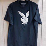 Playboy Distressed Black Tee Photo 0