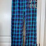 Victoria's Secret  Plaid Teal Purple VS Pajama Pants Sequin Size XS EUC #5974 Photo 0
