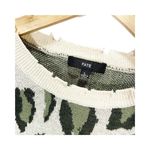 FATE. Women's Cheetah Print Distressed Crewneck Sweater Beige Green Size L Photo 6