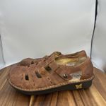 Alegria  Pesca Fisherman Sandals Shoes Brown Leather Comfort Women's 38 US 8-8.5 Photo 2