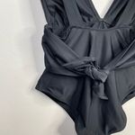 Aerie  Black Plunge One Piece Swimsuit Swim Bathing Suit womens S Long Tall Photo 7