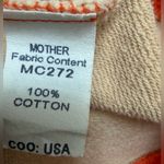 MOTHER The Boost Crop Crewneck Pullover Sweatshirt Orange Tan Size S Photo 5