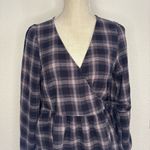 American Eagle  Outfitters Dark Plaid Long Sleeve Dress Photo 4