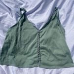 Divided green tank top Photo 1