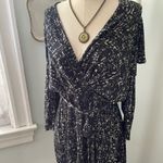 Hale Bob  Vintage Print Cold Shoulder Dress Size Large Photo 2