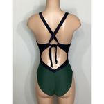 PilyQ New. green, black and nude color block swimsuit Photo 3