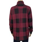 Adrienne Vittadini Burgundy & Black Buffalo Plaid Cowl Neck Sweater Medium EUC Photo 7