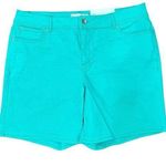 Cato Sz 18W Shorts Classic High Rise Women’s Shape Enhancing Curvy Stretch Teal Photo 0