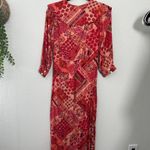 Free People NEW Lennon Dress in Primrose Red Combo Size Small Dainty Romantic Photo 4