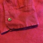 Ralph Lauren Lauren  Linen Gold Red Button Down Women's Shirt 1X Photo 5