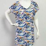 Boden USA Boden Women's V-Neck 100% Cotton Boat Print Mini Kaftan Dress Size 8 Photo 0