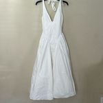 House Of CB House‎ of CB 'Marilyn' White Cotton Halter Midi Sundress NWOT size XS Photo 4