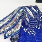 Laurence Kazar Womens VTG 80s Evening Party 100% Silk Beaded Sequin Dress PL Blue Size undefined Photo 2