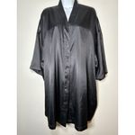 Victoria's Secret  Black Satin Midi Robe Quiet Luxury Feminine Coquette One Size Photo 1
