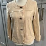 Anthropologie Tulle Wool Blend Short Ivory Ecru Jacket Office Business Casual Sm Photo 0