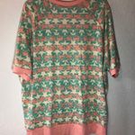 LuLaRoe Sweatshirt Jane Americana Stars Short Sleeve Top Sz 3X GUC FIRST RUN Photo 10