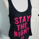 Victoria's Secret Victoria’s Secret “Stay the Night” Tank Top Small Gray & Pink Photo 2