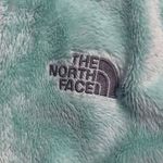 The North Face Womens Jacket Medium MintTeal Turquoise Fuzzy Plush Fleece Zip Up Photo 1
