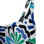 Lands End Womens Sz 10 Blue Swim Tankini Top Summer Criss Cross Back Sleeveless Photo 3