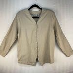 Karen Scott %100 Linen Vintage Blazer Women’s Size Small Classic Neutral Preppy Photo 0