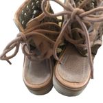 Musse & Cloud  Aimy Dress Caged Peep Toe Woven Sandal Sz. 41/10-10.5 Tan Lace Up Photo 7