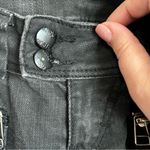 Mango MNG Washed Black Moto Skinny Textured Denim Jeans Photo 3