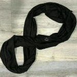 Beyond Yoga  Infinity Scarf Black Hidden Discrete Zipper Pocket Wrap Stretch Photo 0