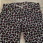 Michael Kors  Animal Print Skinny Jeans, Black/ Purple/ White Size 2 Photo 4