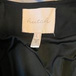 Hutch Anthropologie  Black Vegan Suede Drape Front Jacket Photo 9