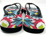Brighton Black Red Blue Floral Flip Flops Sandals Classic Silver Heart Womens 6 Photo 8