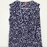 Eight Sixty  Navy Cheetah Drape Blouse! Photo 2