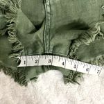 Free People  Olive Green Loving Good Vibrations Cut Off Boho Denim Shorts 29 Photo 7