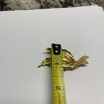 Monet Metal Fringed Feathers Brooch Pin Gold Tone Signed  Photo 6