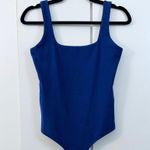 Abercrombie & Fitch  Cotton-Blend Seamless Fabric Tank Bodysuit - Royal Blue - M Photo 0