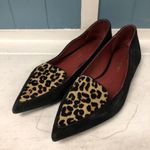 Shoes Of Prey Black Animal Leather Suede Print Pumps Sz 9W Women's Wide Width Photo 1