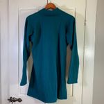 Teal Boho Nepal Tunic Top XL Long Sleeve Embroidered Button‎ Neck Casual Comfy Blue Photo 2