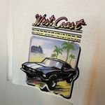 SheIn White West Coast Graphic Crop Top Size Large Photo 2