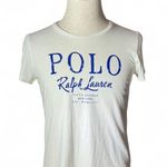 Ralph Lauren Polo T-Shirt Tee Top White Blue Logo Fifth Avenue Photo 0