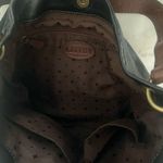 Fossil  Black Pebbled Leather Crossbody Hobo Purse Bay Key Charm EUC Photo 4