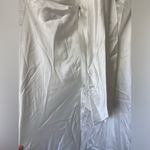 BHLDN  halter neck satin dress with slit white size M Photo 7