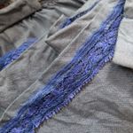 Vintage 70's Jane Schaffhausen Belle France Prairie Floral Midi Tie Waist Skirt Blue Size 10 Photo 9